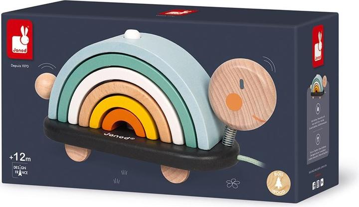Actual product image Janod Pull-along turtle rainbow