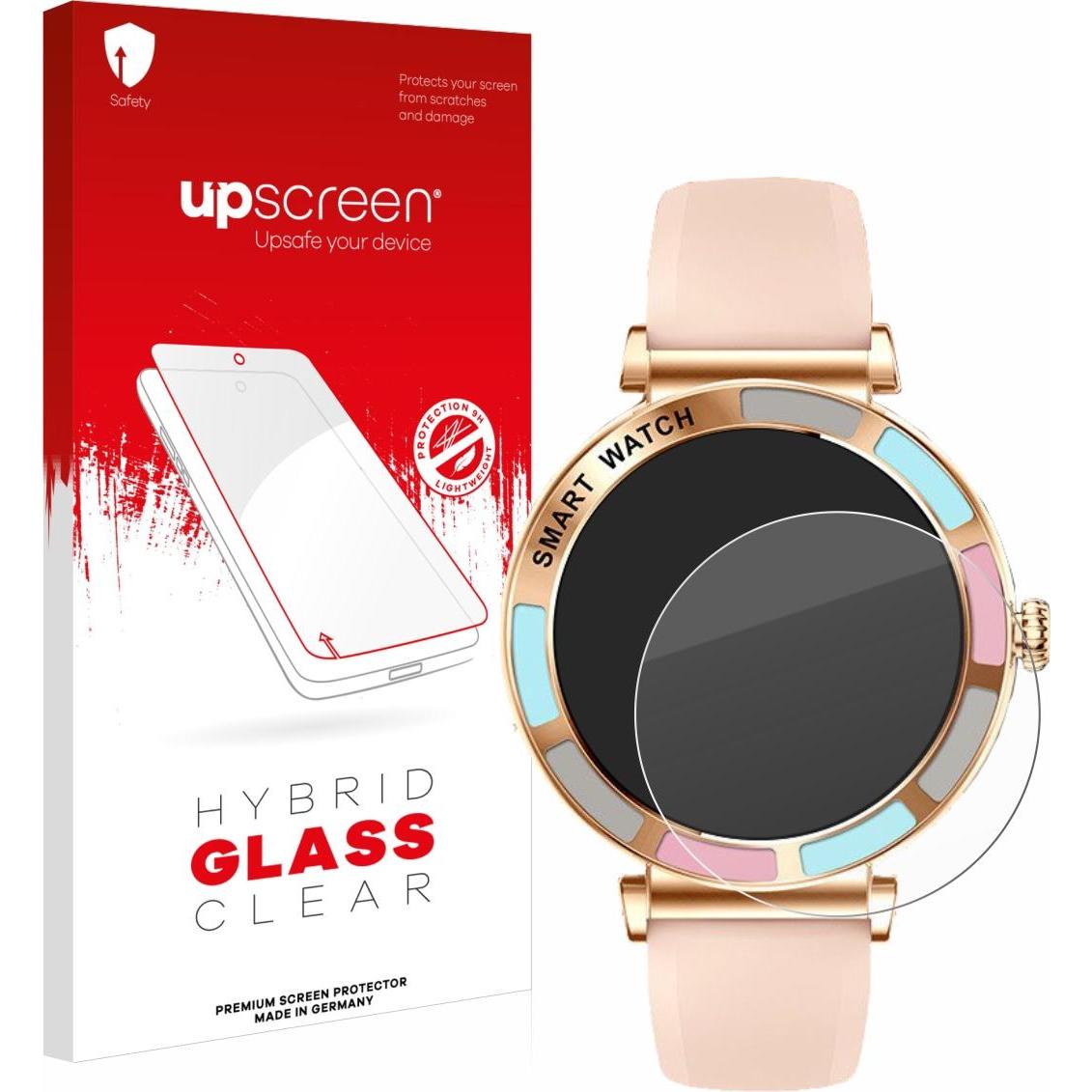 upscreen Schutzglas Schutzfolie Displayschutz Display Schutz Glas Folie klar, Smartwatch Schutzfolie, Transparent