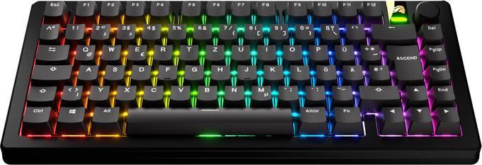 Produktbild Glorious GPBT Basics Keycaps, ISO Layout (DE), PBT, Dye-Sub - Classic Black