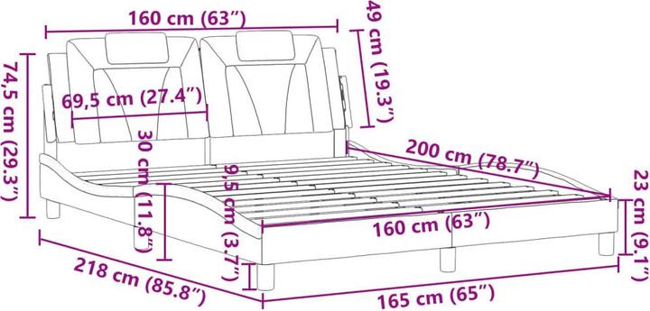 Image du produit vidaXL Bettgestell (160 x 200 cm)