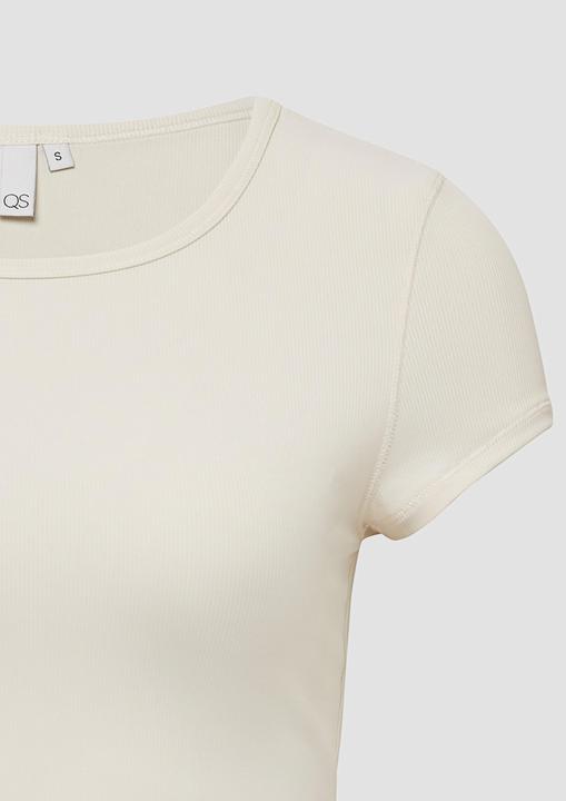 Produktbild S.Oliver T-Shirt Verkürztes Rippshirt | QS x Vanessa Mai (XL)