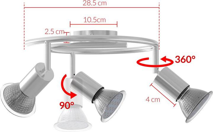 Actual product image Monzana Ceiling light (300 lm, GU10)