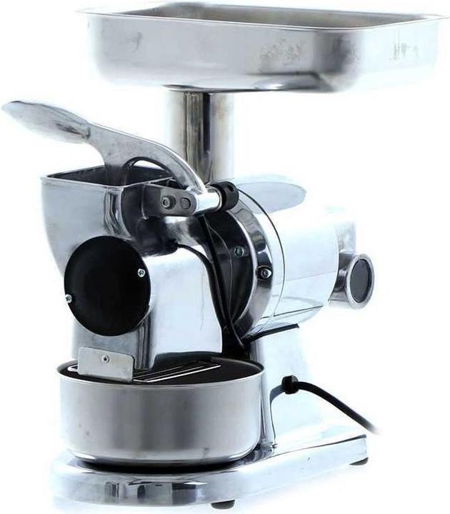 Image du produit Fama TG8 Hachoir électrique avec râpe à fromage à pâte dure intégrée Unité de coupe en aluminium