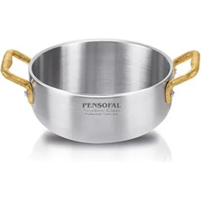 Pensofal Argento 4914-E Casseruola Academy Class Con Manici In Ottone Fuso 14Cm, Padella + Pentola,
