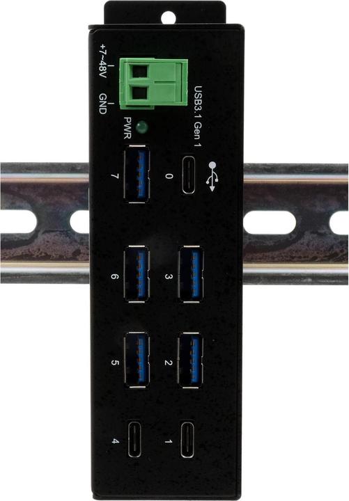 Actual product image Exsys EX-1196HMS, 7xUSB 3.0/3.1 Metal HUB (USB-C, 7 ports)