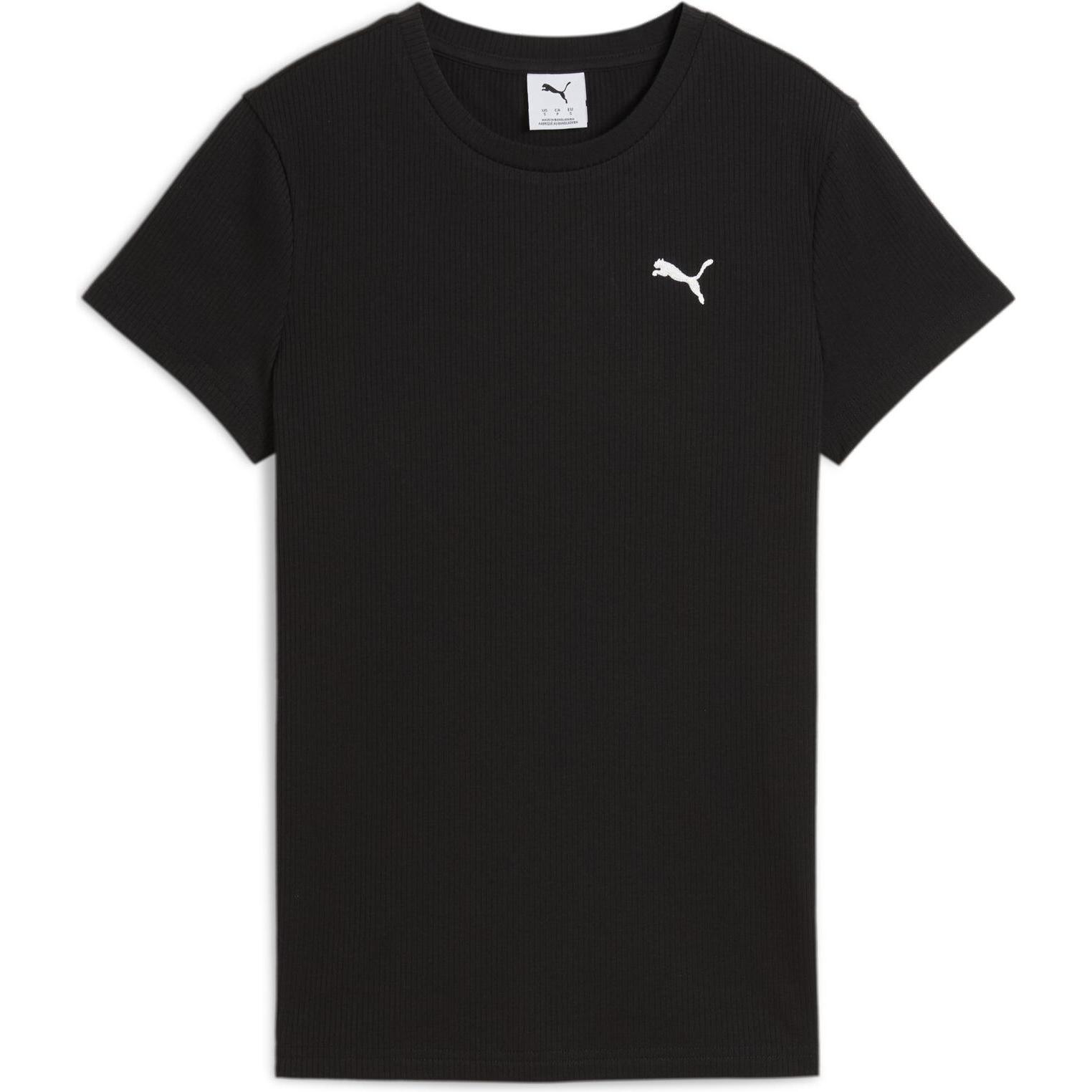 Thumbnail - Puma, Damen, Sportshirt, ESS ELEVATED Rib Tee (XS), Schwarz, XS