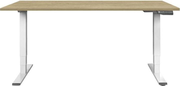 Actual product image Contini höhenverstellbarer Bürotisch 1.4x0.8m Eiche / Gestell ET225E weiss (140 x 80 cm)