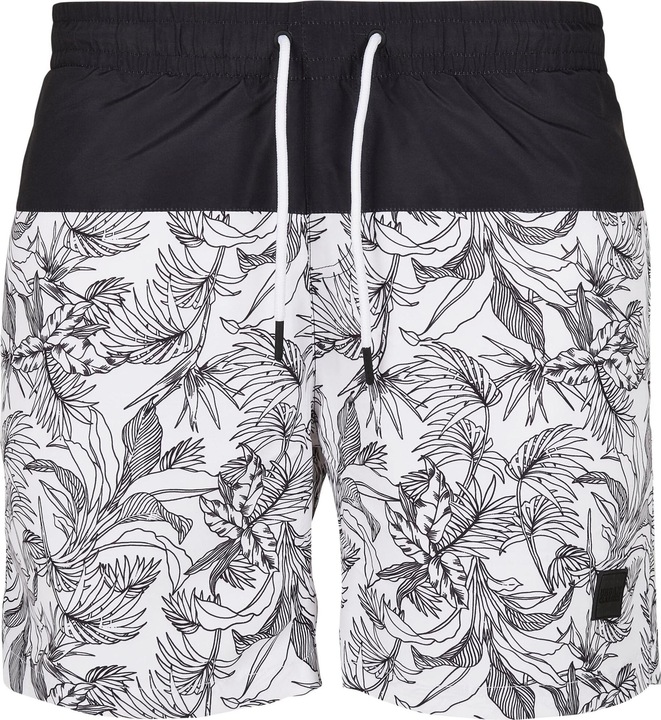 Actual product image Urban Classics Low Block Pattern Swim Shorts (S)