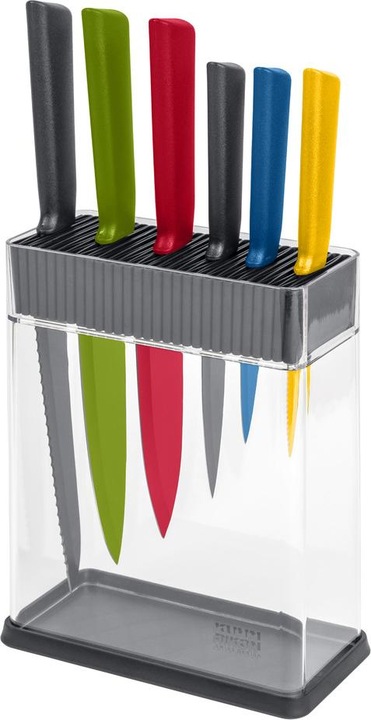 Actual product image Kuhn Rikon Colori+ knives & block set 7 pieces