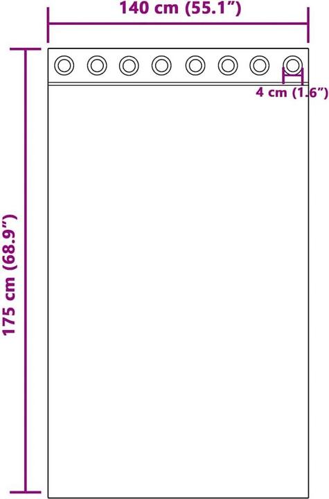 Actual product image vidaXL Voile Vorhang (140 x 225 cm)