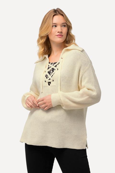 Immagine prodotto Ulla Popken Maglione con lavorazione, collo da marinaio e maniche lunghe (56)