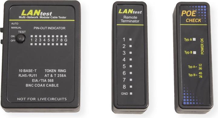Actual product image Value LANtest cable and PoE tester