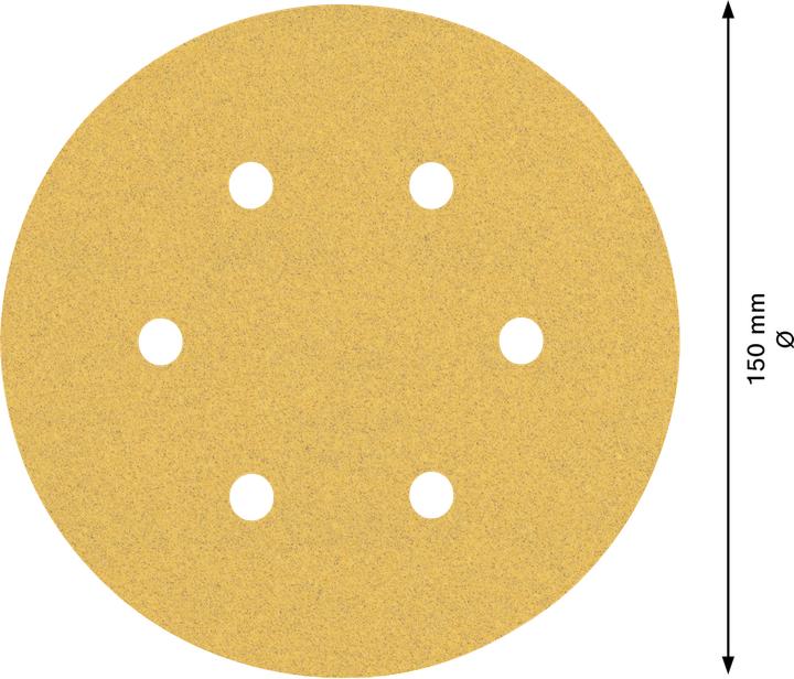 Actual product image Bosch Professional Zubehör Expert C470 Sandpaper with 6 holes for random orbital sander, 150 mm, G 100, 50 pcs. (100)