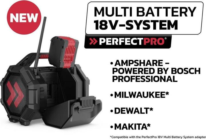 Image du produit PerfectPro Rocktagon 18V (DAB+ DAB, FM, Bluetooth)