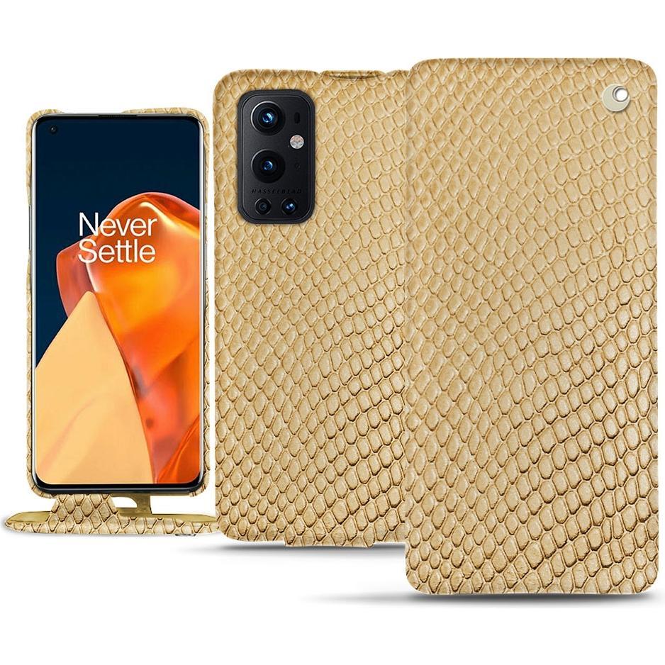 Thumbnail - Noreve Lederschutzhülle vertikal (OnePlus 9 Pro), Smartphone Hülle, Beige