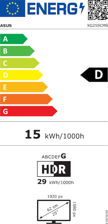 Energie-Label ASUS ROG Strix XG259CMS (1920 x 1080 Pixel, 24.50")