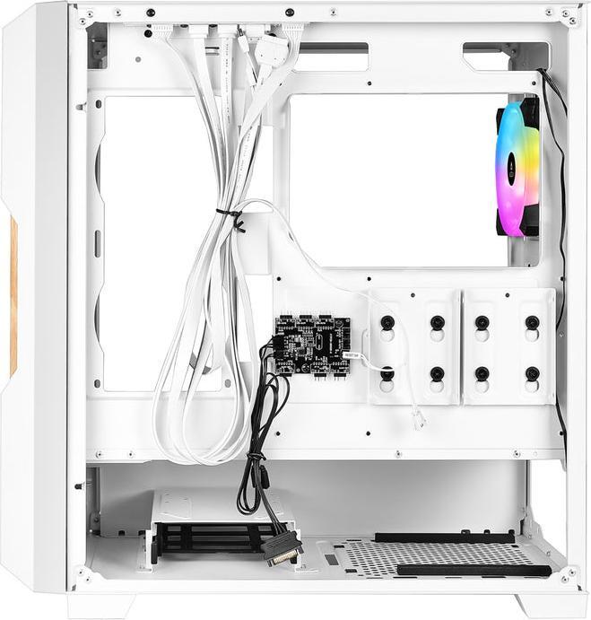 Produktbild Azza Guardian 520WW GAMING Miditower Weiss RGB Holzgitter retail (ITX, mATX, ATX)