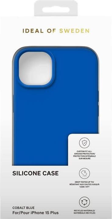 Actual product image iDeal Of Sweden Designer Silicone Cover Cobalt Blue (Apple iPhone 15 Plus)
