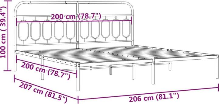 Image du produit vidaXL Bettgestell (200 x 200 cm)
