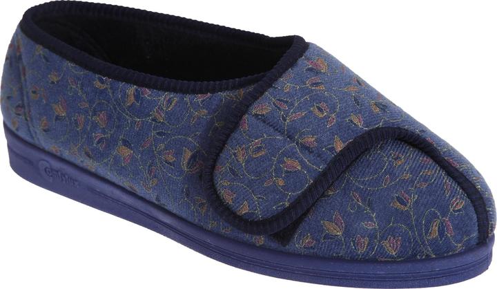 Image du produit Comfylux Helen Chaussons Avec Velcro Motif Fleuri Très Large (38)
