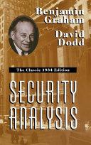 Produktbild Security Analysis (Englisch, Benjamin Graham, David Le Fevre Dodd, 1996)