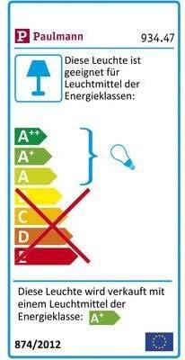 Energie-Label Paulmann Einbauleuchte Nova Set (460 lm)