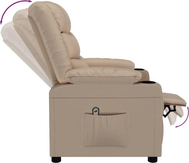 Produktbild vidaXL Relaxsessel Elektrisch Cappuccino-Braun Kunstleder