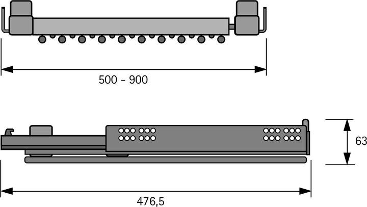 Actual product image Hettich Extendable pants holder Amari