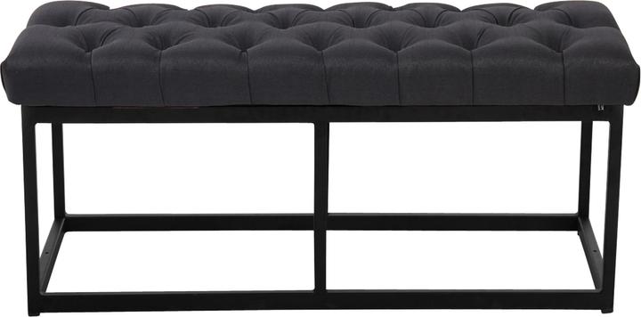 Actual product image Swisshandel24 Bench Amun Fabric Black 100 cm, black (100 cm)