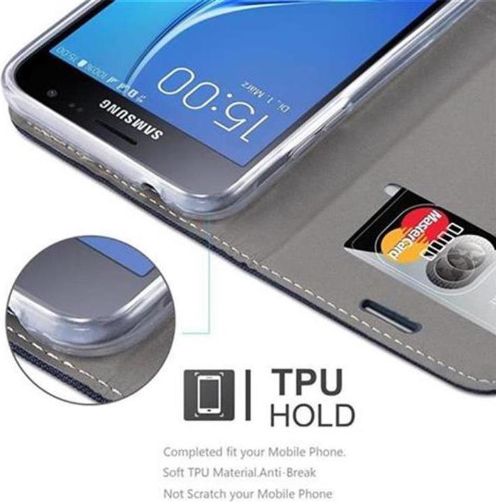 Actual product image Cadorabo Book Jeans Optics Cover (Samsung Galaxy J3 (2016))
