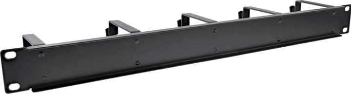 Actual product image InLine ® 48.30cm (19") cable management panel, 5 large brackets, RAL 9005, black