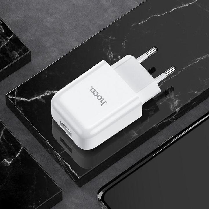 Produktbild Hoco Adapter travel charger USB A + cable USB A to Type C 2.1A N2 white