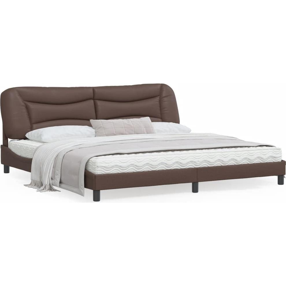 VidaXL, Bett, Bettgestell mit LED Kunstleder (200 x 200 cm)