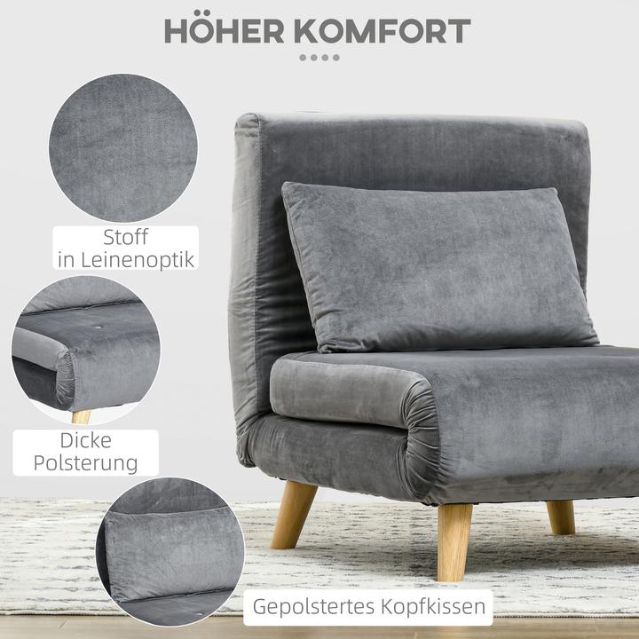 Actual product image Homcom Sofa bed with fold-out function