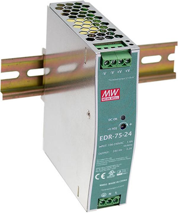 LevelOne ind. Netzteil POW-4821 48VDC DIN-Schiene PoE (75 W)