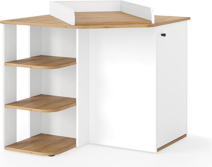 Actual product image Vicco Changing dresser Kristian, White/golden oak, 85 x 77.3 cm with changing table