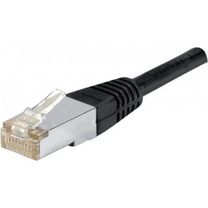Exertis Connect Patchkabel F/UTP, CAT.6, schwarz, 7,0 m Patchkabel mit besonders schmalem Knickschutz (F/UTP, CAT6, 7 m)...