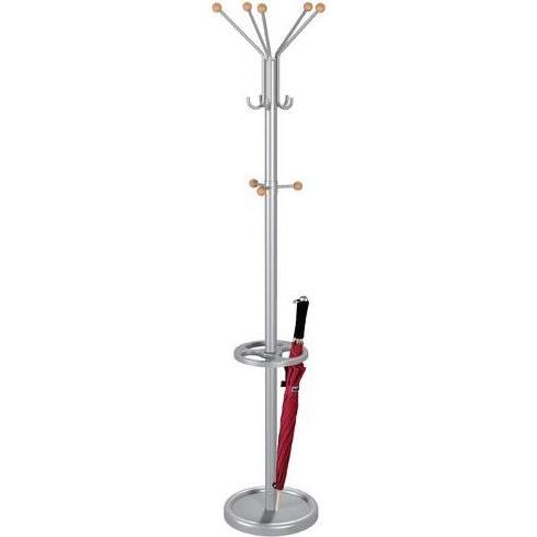 Kerkmann, Kleiderständer + Kleiderstange, Kleiderständer TK 2 30606814 silber Metall 13 Haken 39,0 x 175,0 cm