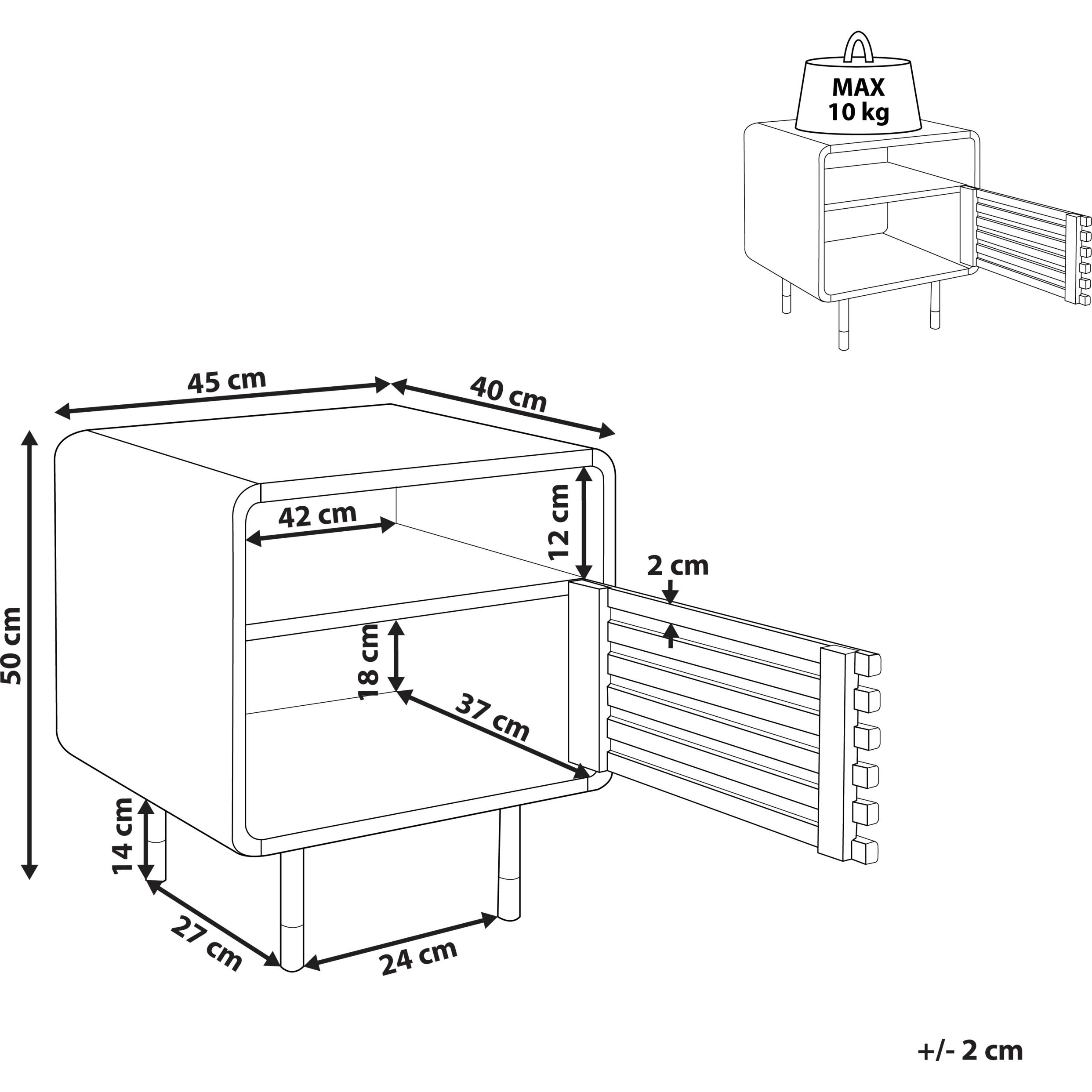 Thumbnail - Beliani, Nachttisch, Rifle
