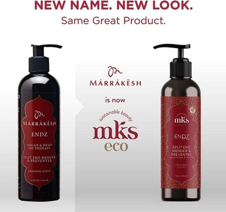 Actual product image Earthly Body MKS eco Endz Original Scent Split End Mender & Preventer 10 fl oz - Moroccan Argan Oil & Hemp Seed O (10 ml)