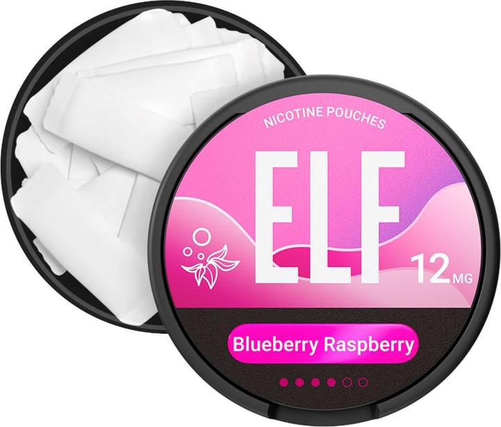 Actual product image Elfbar ELF Snus Blueberry Raspberry 12mg (Nicotine Pouches, 12 mg)