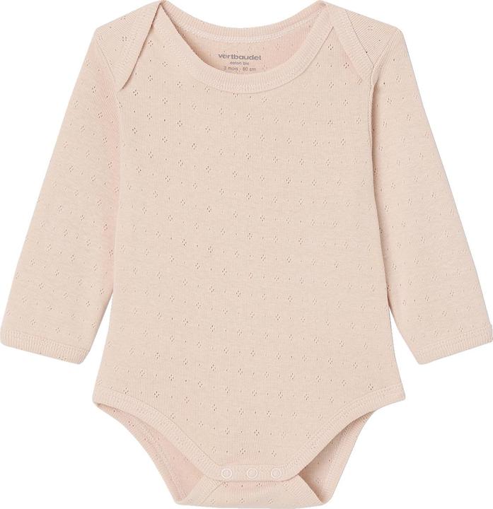 Produktbild Vertbaudet Bio-Kollektion: 2er-Pack Baby Langarmbodys mit zartem Lochmuster (98)