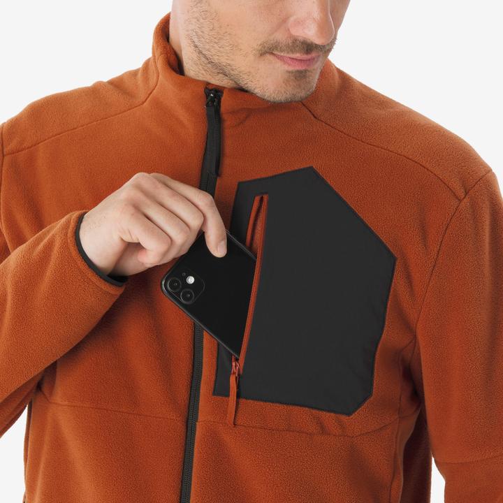 Immagine prodotto Quechua Fleecejacke Herren mit Tasche Wandern - MH500 orange (M)