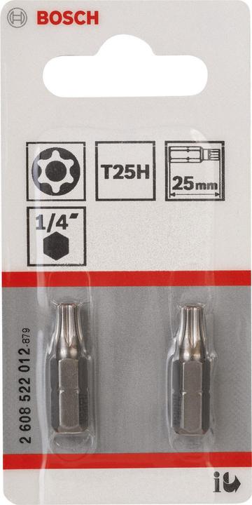 Produktbild Bosch Professional Zubehör T25H Security-Torx®-Schrauberbit Extra-Hart