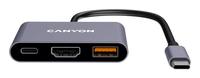 Image du produit Canyon HUB USB 3 en 1 USB-C > HDMI/1xUSB-A/PD 100W détail (USB-C, 3 ports)