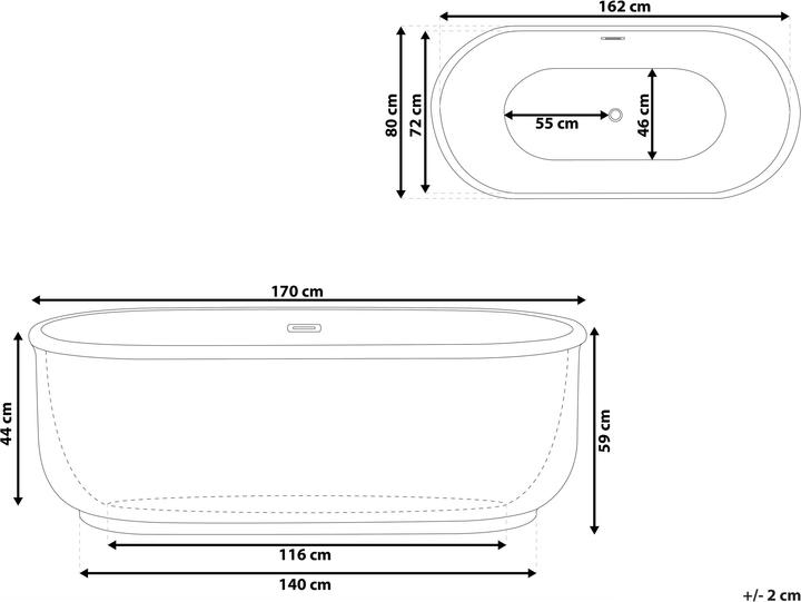 Immagine prodotto Beliani Pinel (234 l, 170 cm, 80 cm)