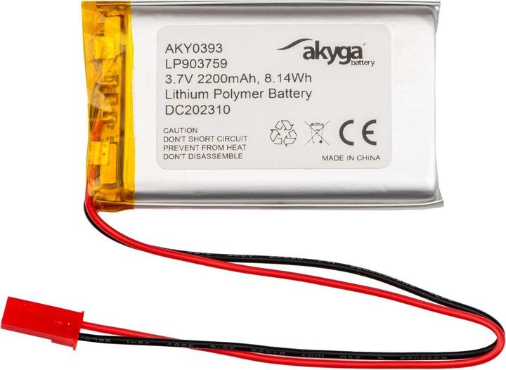 Actual product image Akyga LP903759 Akkupack x Spezial-Akku LiPo 3.7 V 2200 mAh (3.70 V, 2200 mAh)