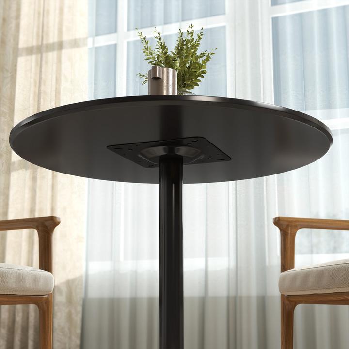 Produktbild Homcom Esstisch MDF, Stahl Schwarz (80 x 80 x 75 cm)