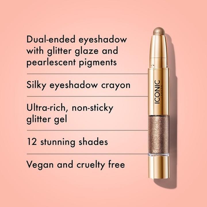 Actual product image Iconic London Glaze Crayon 2-In-1 One-Stroke No Brush Required Eyeshadow