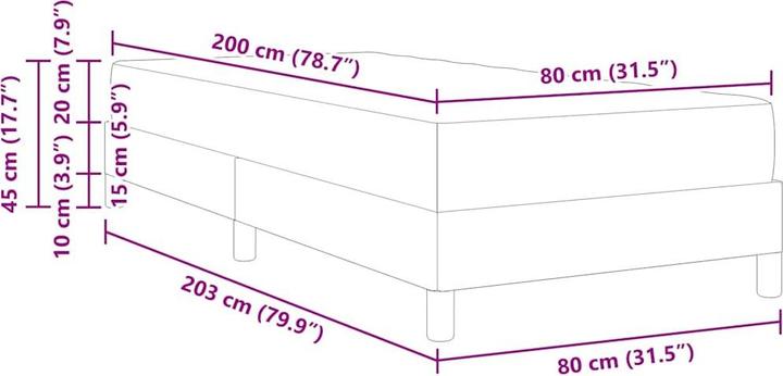 Immagine prodotto vidaXL Boxspringbett (80 x 200 cm)